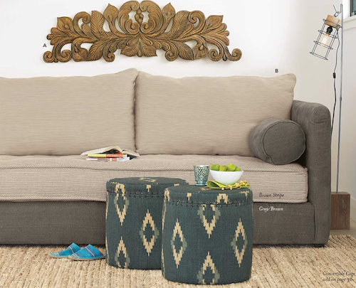 Viva terra sofa and ottomans