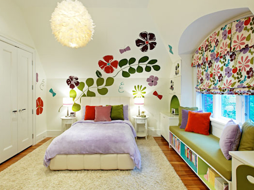 Painted room with window seat